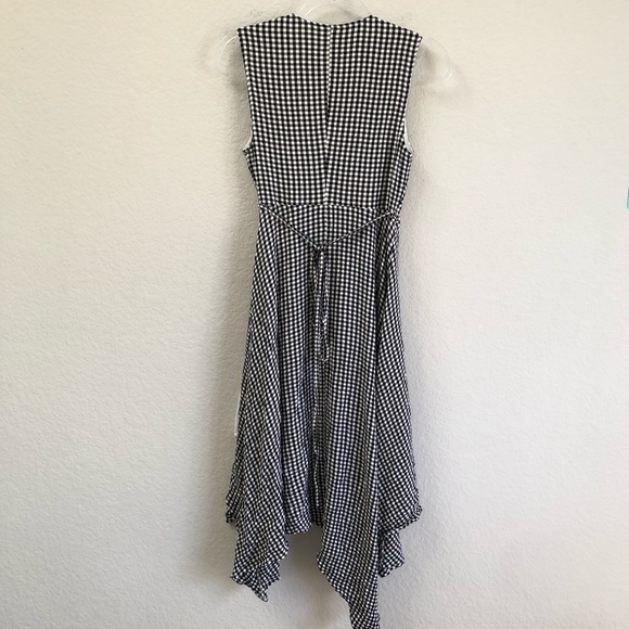 Bardot Asymmetrical Wrap Dress Gingham Size M/8 - Picture 3 of 7